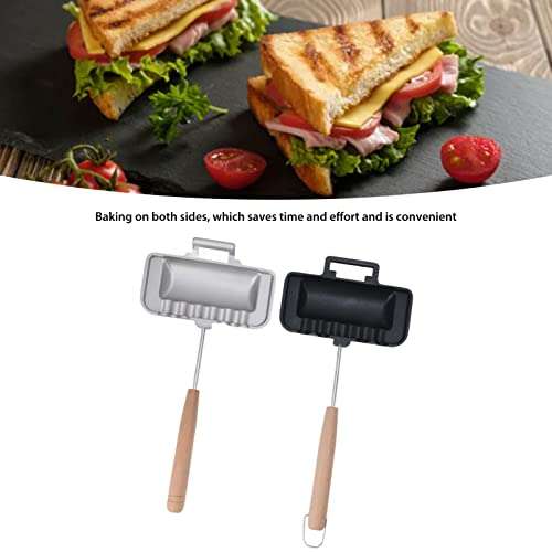 Double Sided Frying Pan for Sandwich, Grilled Cheese Maker Nonstick Sandwich Maker Flip Grill Pan for Breakfast Pancakes, Omelets, Frittatas, Bread and Toast 4