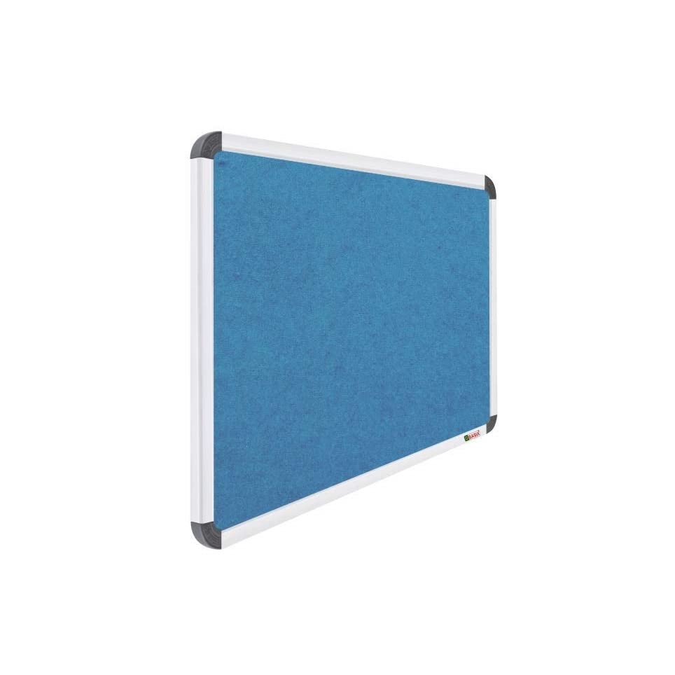 OBASIX Pin-up Bulletin Notice Board (1x2 feet) for School College Office|Superior Series Pin Up Board with 20 Push-pins|Natural Finesse Heavy Aluminium Frame-Turquoise Blue 1