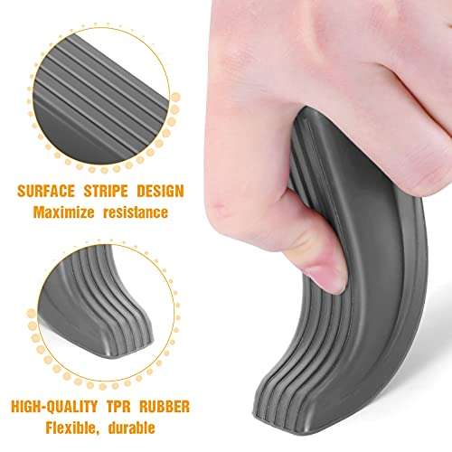 Crosize Door Stoppers for Floor Rubber Door Stop Wedge, Door Gaps and Prevent The Lock-Outs,Floor Sturdy Stackable Door Stop for Carpet Heavy Duty Door (Gray) 3