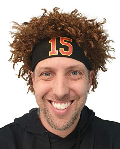 HandinHandCreations 15 Headband Football Mahomes Costume Party Wig One Size Fits All
