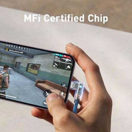 2Pack 90 Degree iPhone Charging Cord 6Ft Right Angle Nylon Braided Mfi Certified Gaming Charger Cable Compatible with iPhone 14 13 12 11 Pro Max XS XR X 8 7 6 5 Plus iPad（Black） 4