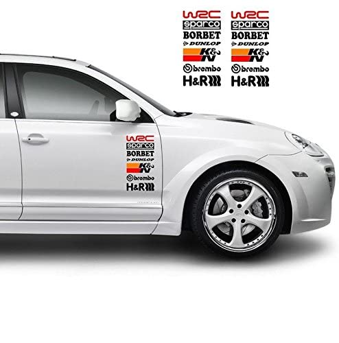 ARWY car stickers exterior 14Pcs Racing Sponsors Logo Graphic Decal 2