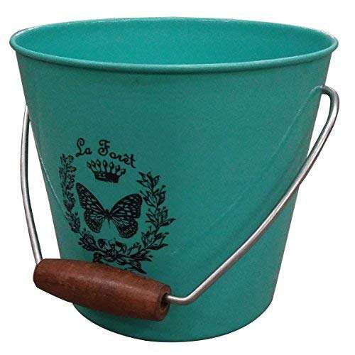 Elan Butterfly Print Planter for Balcony, Indoor Outdoor Pot, Durable Metal (Single, Aqua), 1 Piece 5