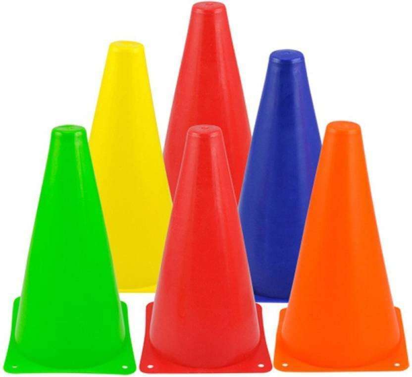 AS 6 Inch Football Training Agility Cone Marker | Safety Traffic Marker | Soccer Cones, Saucer Cone Baseball Practice Agility Markers Cones | 6 Inch Pack of 10 3