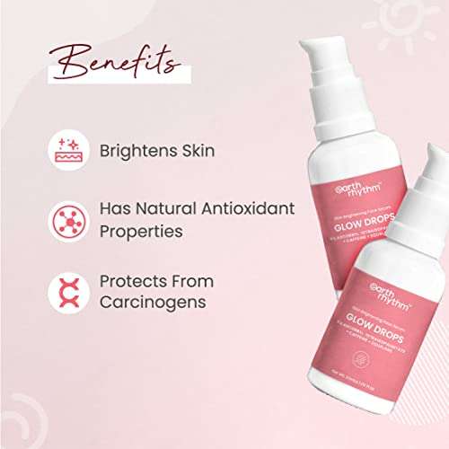 Earth Rhythm Glow Drops Brightening Face Serum |Hydrates Skin, Revitalises Tired Skin, Restores Radiance - 30ml 2