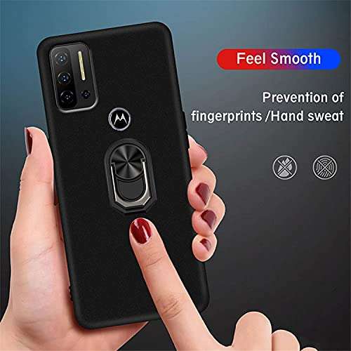 DAMONDY Case for SCHOK Volt SV55,SCHOK Volt SV55 Phone Case,360 Ring Shockproof Cover Soft TPU Rubber Slim with Kickstand [Magnetic Car Mount] Phone Case for SCHOK Volt SV55 SV55216 -Black 4