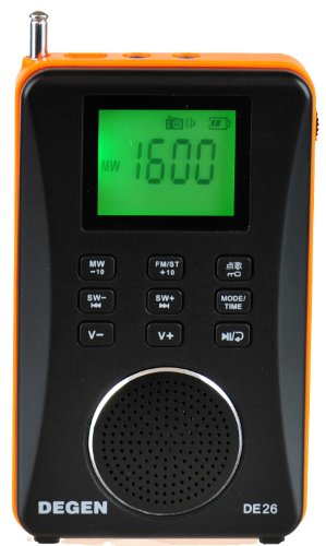 DEGEN DE26 3-in-1 Rechargeable AM/FM Shortwave Radio, Portable Speaker & MP3 Player with Built-in Micro SD/TF Card Reader 1