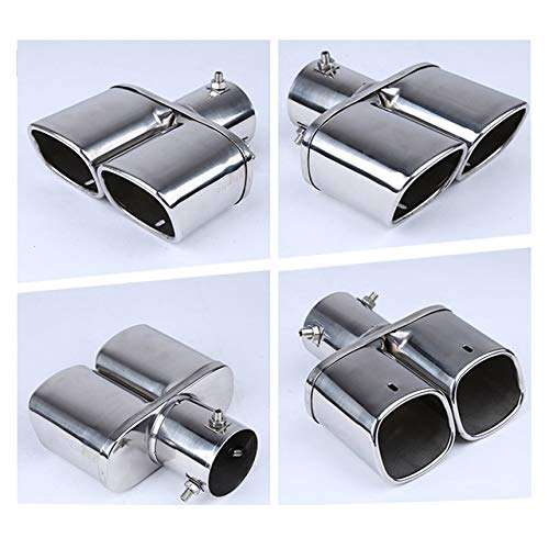 Oshotto Stainless Steel SS-010 Car Exhaust Muffler Silencer Cover Compatible with Maruti Suzuki Brezza (Chrome) 2