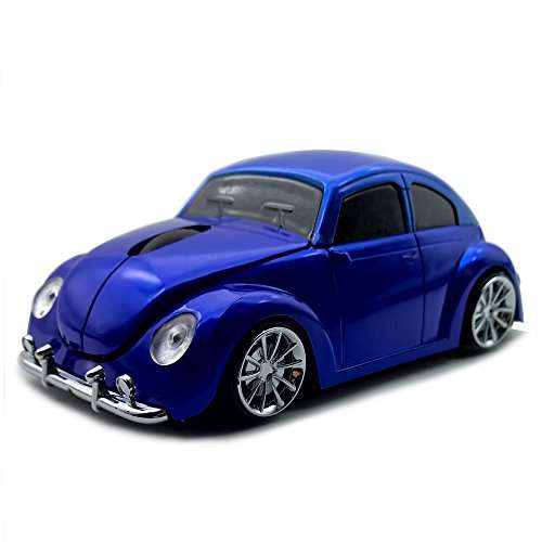 Sport Car Shaped Mouse,Wireless Mouse 2.4Ghz Optical Mouse Cute Mouse for Computer Laptop PC (Blue) 2