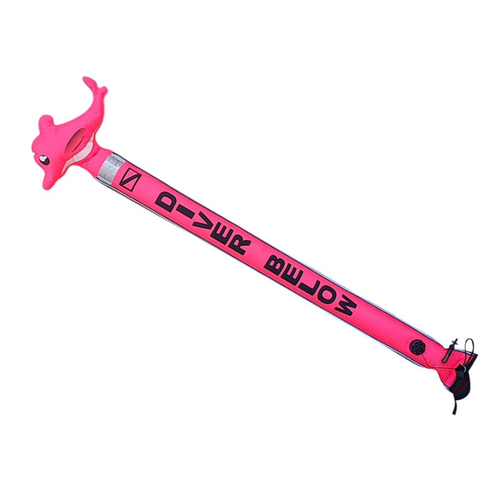 Calandis Scuba Diving Surface Marker Buoy SMB Underwater Safety Buoy Pink 6FT 4