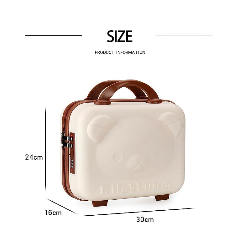 TONSYL Small Size Hard Shell Cosmetic Travel Hand Luggage Portable Carrying Makeup Case Suitcase Organizer Box Travel Vanity Luggage Mini Case Water Proof Cosmetic Bag 3