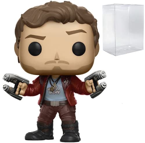 POP Marvel: Guardians of The Galaxy Vol. 2 - Star Lord Funko Pop! Vinyl Figure (Bundled with Compatible Pop Box Protector Case), Multicolored, 3.75 inches