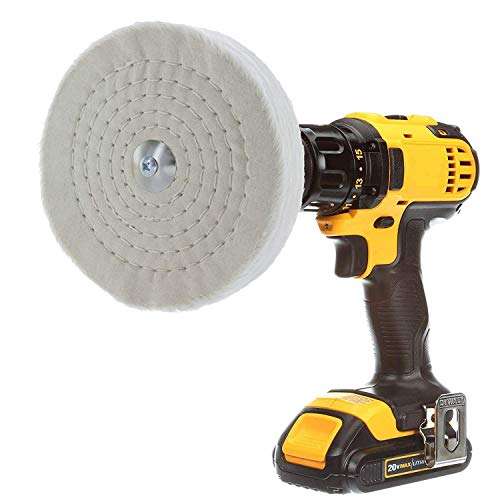 DIY Crafts Extra Thick Buffing Polishing Wheel 4/5/6"inch ( 50 Ply ) Bench Grinder Tool 1/2" Arbor Hole Polishing Pad For Bench Grinder, 1/2" Arbor Hole 1"inch Thick (Pack Of 2 Pcs, 6"inch 1x Polishing Compound) 2