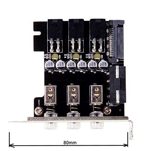 chenyang 3 SATA HDD SSD Hard Drive Power Switch Selector Module Control System with 80mm Low Profile Bracket 3