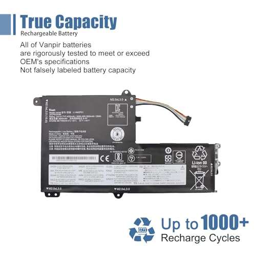 VANPIR L14M2P21 Laptop Battery Replacement for Lenovo IdeaPad 330S-14AST 330S-14IKB 330S-15ARR 330S-15AST 330S-15IKB Series 5B10Q39203 5B10Q39204 L14L2P21 5B10Q39206 5B10W67199 7.4V 30Wh/4050mAh 6
