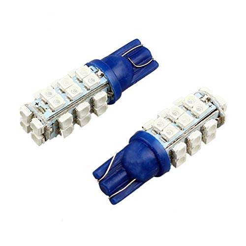 Allextreme EXT28CW T10 LED Parking Light 5630 CMD Interior Pilot License Plate Dome Indicator Lamp Bulb for Car Bike and Motorcycle (4.5W, Blue, 2 Piece) 1