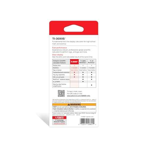 TI-30XIIS Scientific Calculator, Lavender Limits 3