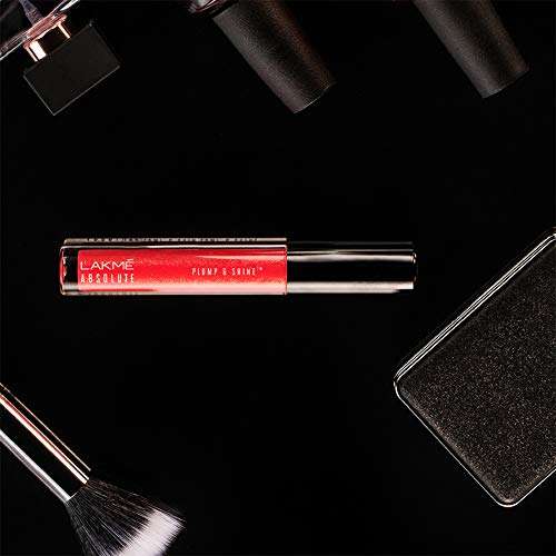 Lakme Absolute Plump and Shine Lip Gloss, Rose Shine, Glossy Liquid Lipstick with Shimmer for Smooth & Shiny Lips - Lightweight, Moisturising, 3 g 6