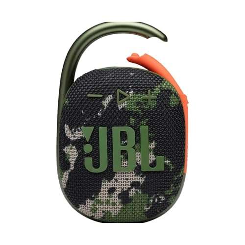 JBL Clip 4 - Portable Mini Bluetooth Speaker, big audio and punchy bass, integrated carabiner, IP67 waterproof and dustproof, 10 hours of playtime, speaker for home, outdoor and travel (Squad) 1