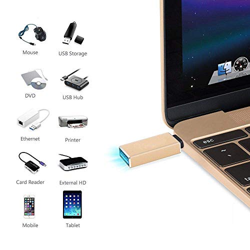 MICROWARE USB C Adapter Hi-Speed USB Type C to USB-A 3.0, USB C to USB 3.0 Female Adapter (Pack of 2) 4