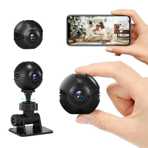 Osenvic Mini Security Camera - Indoor&Outdoor with Night Vision, HD1080P Remote Security Camera, Spotlight, Ideal for Home Security, Home Security Camera with Built-in Battery for Pets Monitoring 1