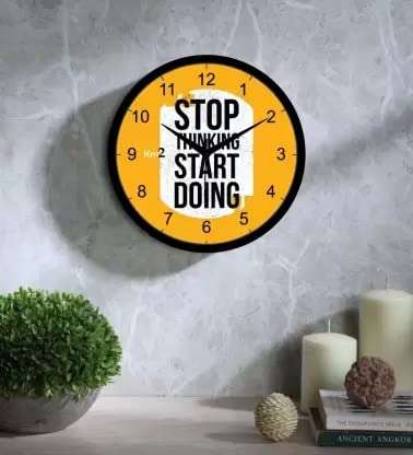 KM2 Plastic Analog Wall Clock for Home for Office for Living Room Decorative Wall Clock 4