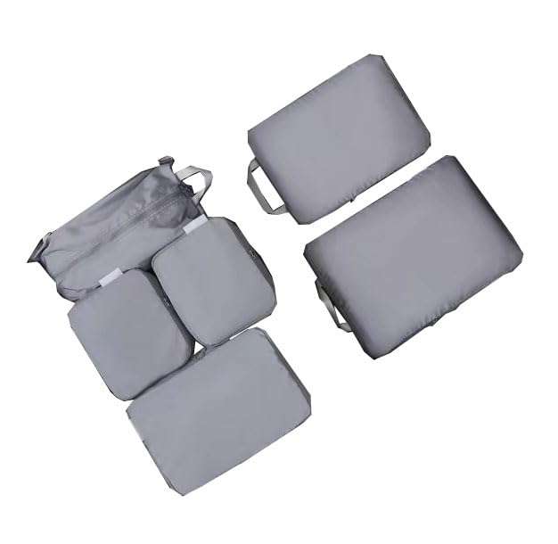 The Organizer 6-Piece Set Is Dustproof and Waterproof, With Exquisite Details Designed to Make Your Travel Experience More Convenient and Comfortable! (Gray) 1