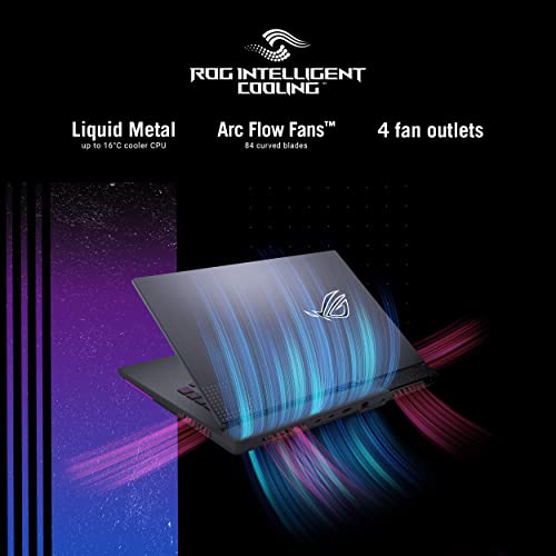 ASUS ROG Strix G17 (2022), 17.3"(43.94 cm) WQHD 240Hz/3ms, AMD Ryzen 7 6800H, 6GB RTX 3060 Graphics, Gaming Laptop (16GB/1TB SSD/90WHrs Battery/Windows 11/Office 2021/Gray/2.9 Kg), G713RM-LL167WS 6