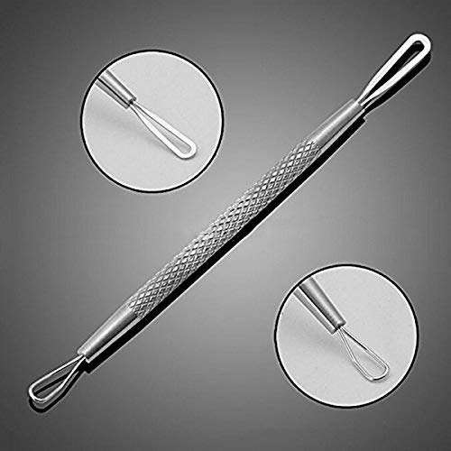 Japti Blackhead Remover Pimple Comedone Extractor Tool, Acne Removal Kit - Treatment for Blemish, Whitehead Popping, Zit Removing for Risk Free Nose Face Skin with storage case(steel,5 pcs set) 6