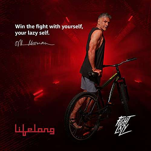 Lifelong LLBC2602 Falcon 26T with Disc Brake and Suspension Freeride Cycle (Black) I Ideal for: Unisex Adults (Above 12 Years) I Frame Size: 18" | Ideal Height : 5 ft 4 inch| 85% Assembled 2