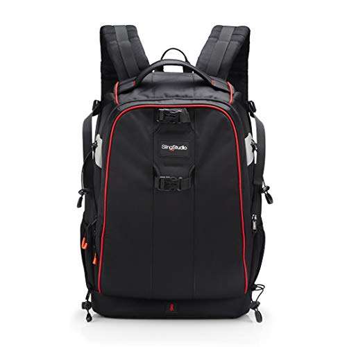 SlingStudio Backpack –Backpack with Padded Pockets for Equipment and Devices - Black 1