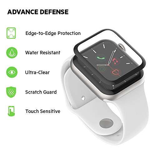 Belkin Glass Trueclear Curve Screen Protector for Apple Watch Se/Series 6/5/ 4, Alignment Tray for Installation, Edge to Edge Protection, Anti-Fingerprint, Water Resistant, 40 Mm 2