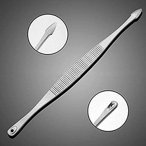Japti Blackhead Remover Pimple Comedone Extractor Tool, Acne Removal Kit - Treatment for Blemish, Whitehead Popping, Zit Removing for Risk Free Nose Face Skin with storage case(steel,5 pcs set) 5
