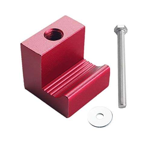 DEWHEL Tool Box Tie Downs Aluminum J Hook Crossover Toolbox Pickup Pair (4 PCS, Red) 2