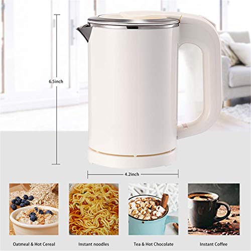 0.5L Portable Electric Kettle, Mini Travel Kettle, Stainless Steel Water Kettle - Perfect For Traveling, Cooking Noodles, Boiling Water, Eggs, Coffee, Tea (110V US Plug) 2