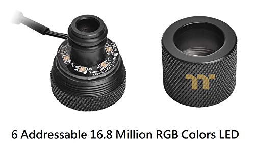 Thermaltake Pacific RGB Plus TT Premium Edition 6-Pack G 1/4" PETG Tube 16mm OD 12mm ID Fitting Kit CL-W185-CU00BL-A 4