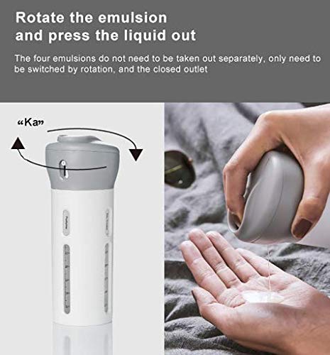 Mangukiya tac fab Travel Bottles Travel Liquid Lotion Container Dispenser 4-in-1 Portable Leak-Proof Rotatable Bottles for Shampoo Cosmetics Lotion Liquid Containers for Shampoo,Lotions,Skincare Etc. 5