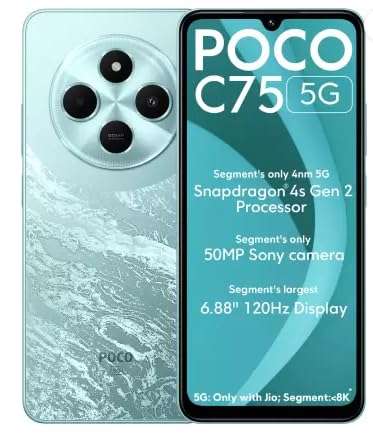 POCO C75 5G, Aqua Bliss (4GB, 64GB) 1