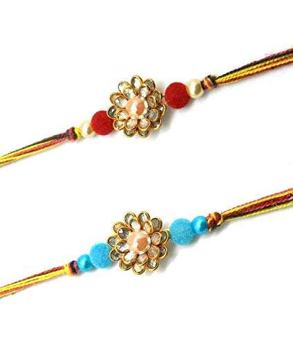 Radhesh Creation Jewellery Designer Fancy Stylish Beautiful Combo (Set Of 2) Rakhi For Brother 2