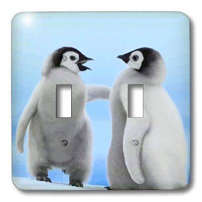 3dRose LLC lsp_18941_2 Penguins Tag Your it Double Toggle Switch 2