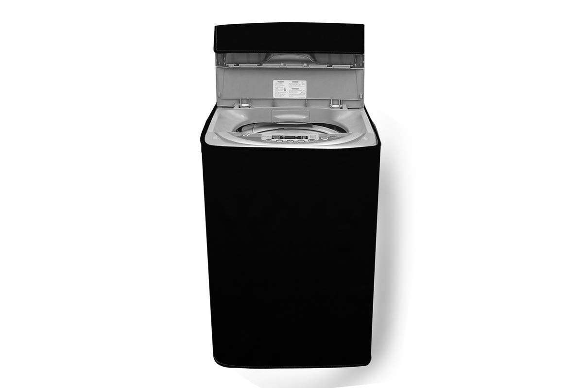 Star Weaves Top Load Washing Machine Cover for Godrej 6.5 Kg Fully-Automatic Top Loading WTEON ADR 65 5.0 PFDTG AURD, Waterproof & Dustproof Cover Black 1