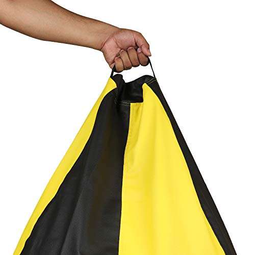 Skyshot Classic Bean Bag Filled with Beans/Fillers (XXL, Black & Yellow) 4