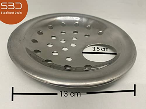 SBD Stainless Steel Chrome Finished Trap Floor Drain with Hole, Pack of 2 4