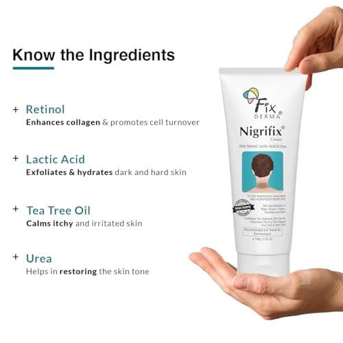 Fixderma Nigrifix cream for Acanthosis Nigricans | For Dark Body Parts Like Neck, Knuckles, Armpits, Ankles, Thighs, Elbows | Exfoliant- 100g 5
