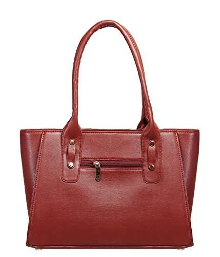 Louise Belgium Women's Handbag PU Leather Latest Handbags for Women and Girls Ladies Purse- Maroon 2