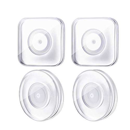 4 Pcs Nano Magic Paste Nano Gel Pad PU Material Velcro, Washable Reusable Transparent Non-Adhesive Magic Car Phone Holder,Application for Car,Home,Office Storage of Various Small Device and Items 1