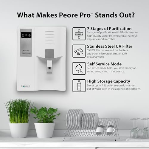 Peore Pro Plus-80 NF + UV Water Purifier | Retains Healthy Minerals and Saves Water | NanoFiltration Better than RO | Self Service Mode | White (For TDS 600 to 1500) 3