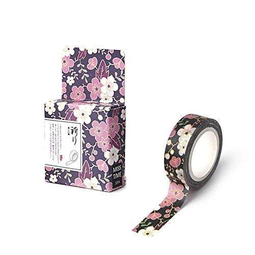 STORE99® Burgundy : Washi Tape 15mmX10m Roll Decorative Sticky Paper Masking Tape Adhesive 5