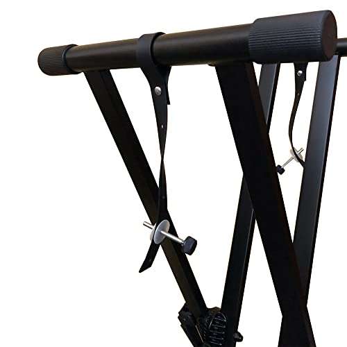 M-Audio Keystation 49 MK3 & RockJam Xfinity Heavy-Duty, Double-X, Pre-Assembled, Infinitely Adjustable Piano Keyboard Stand with Locking Straps 6