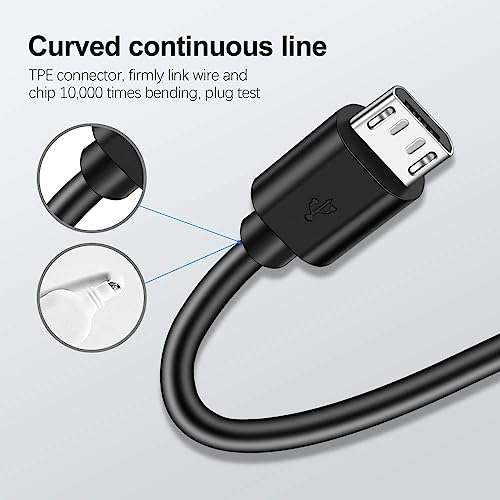 Micro Usb Cable For Sam-Sung Galaxy A6 (2018) Original Data Cable Fast Charging Cable Sync Cable Quick Charge Cable Speed Upto 3.4Amp High Speed Fast V8 Cable with 1.2m Long Cable - (Black, SH.G) 3